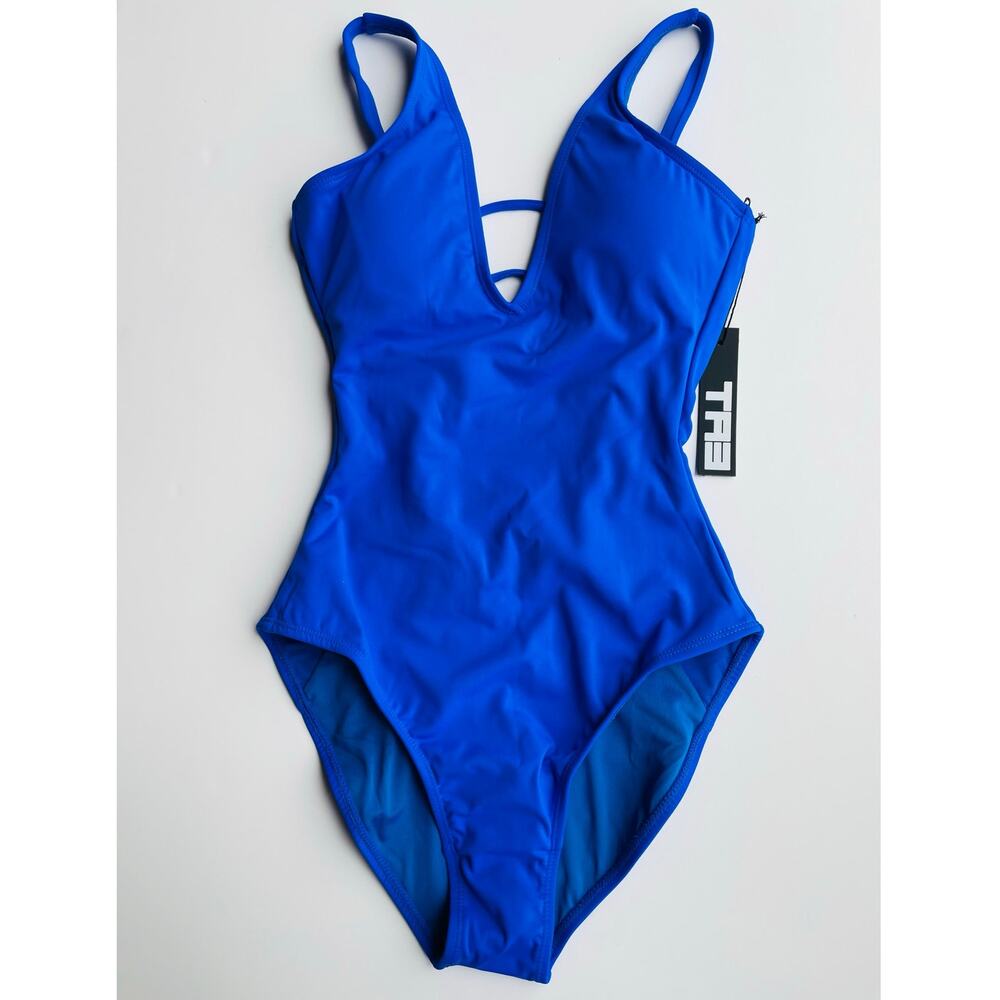Ta3 Plungey One Piece Swimsuit Corset Sculpting Sapphire Size Xs Regular/Long